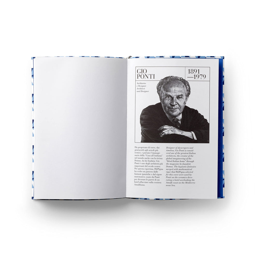 PdiPigna - Gio Ponti Tribute Notebook (1), Soft Cover, with fabric bookmark, 14.8x21CM, Ruled - Crossword.in 