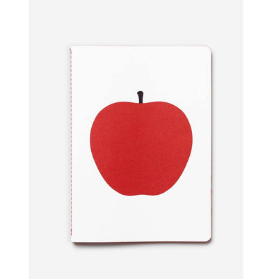imagPdiPigna - "Mela" Enzo Mari Tribute Notebook, Singer Sewn Binding, 10.5x14.8CM, Ruled, 80 Pages