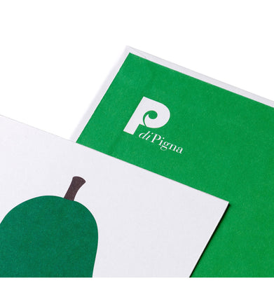 imagPdiPigna - "Pera" Enzo Mari Tribute Notebook, Soft Cover, with fabric bookmark, 14.8x21CM, Blank, 176 Pages