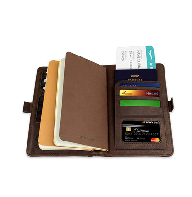 imagPennline Superbook-Mini Organiser With Wireless Charging And 4000mAh Powerbank - Brown