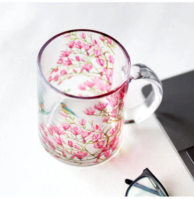 imagPink Magnolias Glass Mug