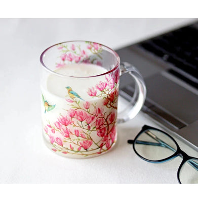 imagPink Magnolias Glass Mug