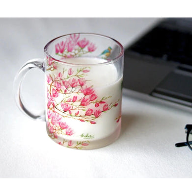imagPink Magnolias Glass Mug