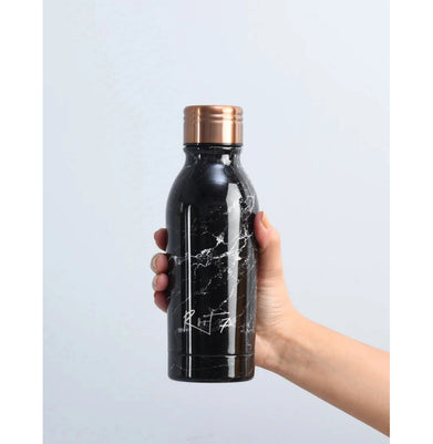 imagRoot7 Stainless Steel Insulated Water Bottle, Black Marble Bottle-500ml