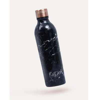 imagRoot7 Stainless Steel Insulated Water Bottle, Black Marble Bottle-500ml