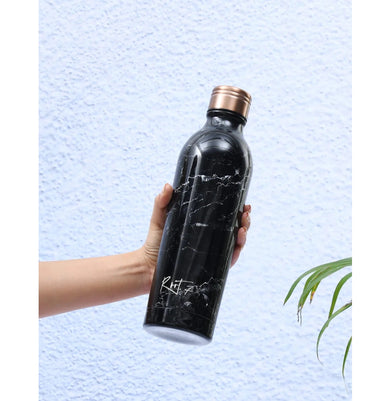 imagRoot7 Stainless Steel Insulated Water Bottle, Black Marble Bottle-500ml