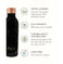 imag5Root7 Stainless Steel Insulated Water Bottle, Black Marble Bottle-500ml