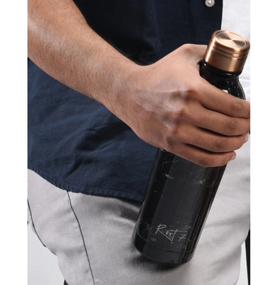 imagRoot7 Stainless Steel Insulated Water Bottle, Black Marble Bottle-500ml
