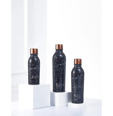imagRoot7 Stainless Steel Insulated Water Bottle, Black Marble Bottle-500ml