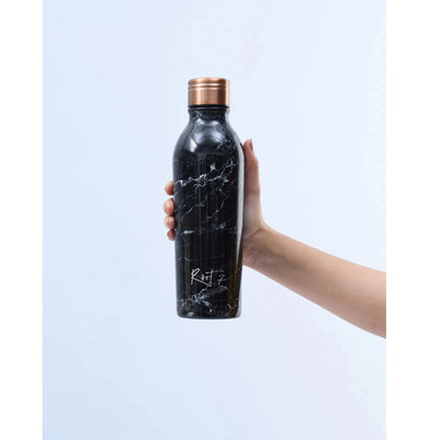 imagRoot7 Stainless Steel Insulated Water Bottle, Black Marble Bottle-500ml