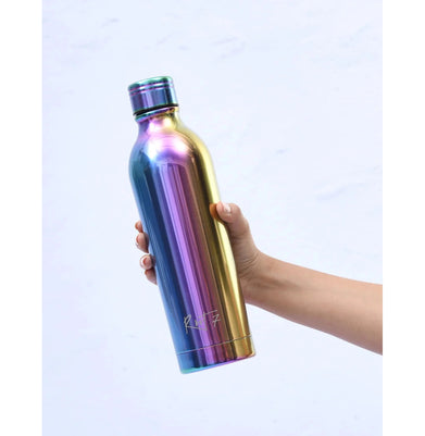 imagRoot7 Stainless Steel Insulated Water Bottle, Polished Rainbow Bottle-500ml