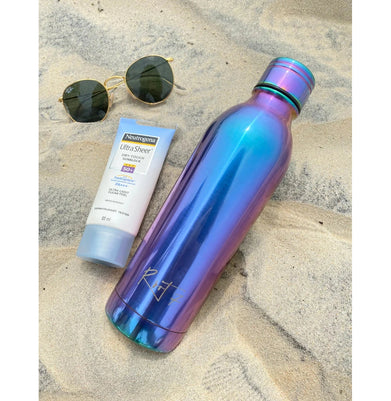 imagRoot7 Stainless Steel Insulated Water Bottle, Polished Rainbow Bottle-500ml
