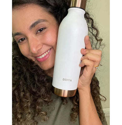 imagRoot7 Stainless Steel Insulated Water Bottle, White Split Bottle-750ml