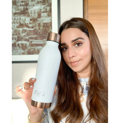 imagRoot7 Stainless Steel Insulated Water Bottle, White Split Bottle-750ml