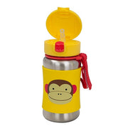image //www.c...Skip Hop Baby Zoo Little Kid and Toddler Feeding Insulated Stainless Steel Straw Bottle, Marshall Monkey, Multicolour, 350 ml