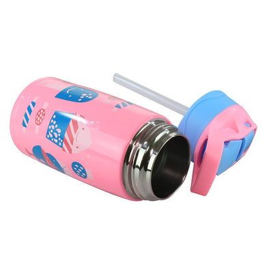 imagSmily Kiddos Insulated water bottle 450ml - ice cream theme pink | Crossword.in