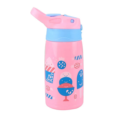 imagSmily Kiddos Insulated water bottle 450ml - ice cream theme pink | Crossword.in