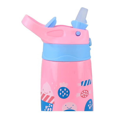 imagSmily Kiddos Insulated water bottle 450ml - ice cream theme pink | Crossword.in