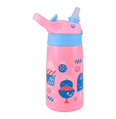 imagSmily Kiddos Insulated water bottle 450ml - ice cream theme pink | Crossword.in