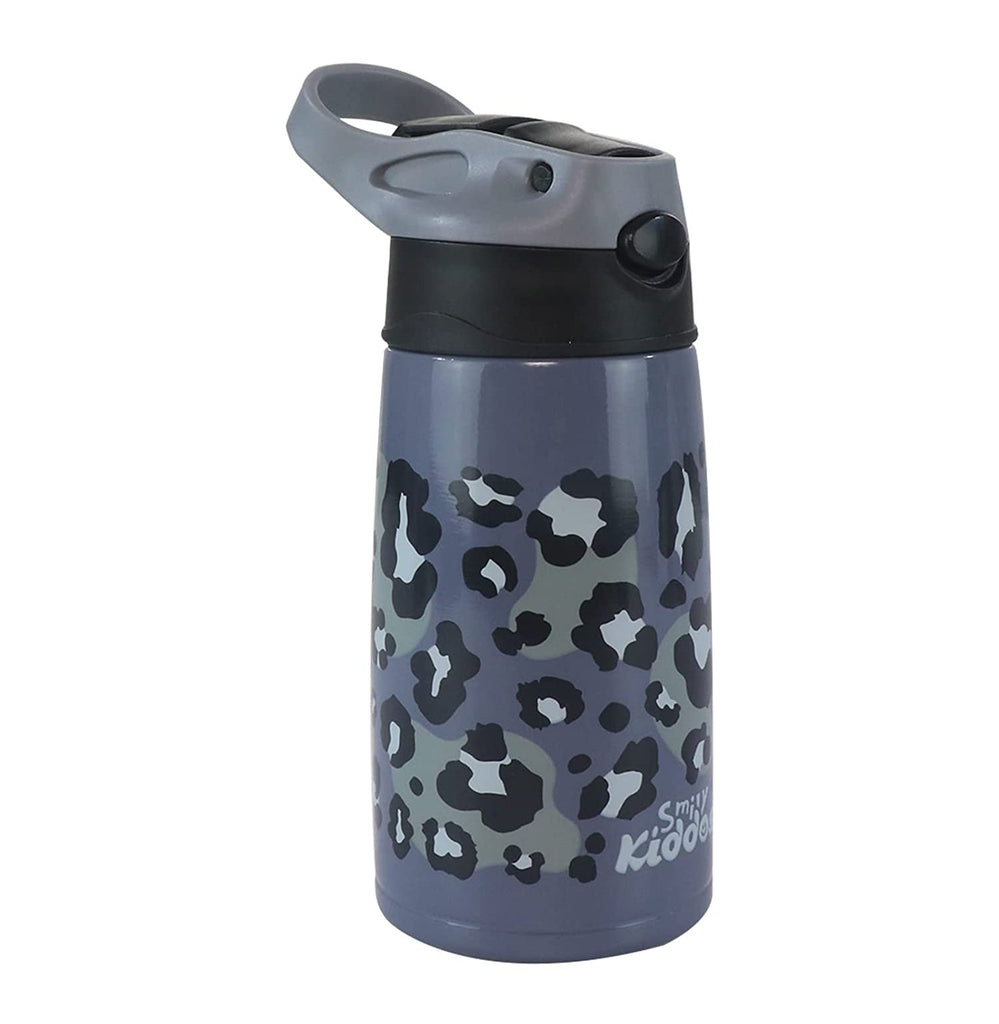 Smily Kiddos Insulated water bottle 450ml - leopard Print Grey | Crossword.in