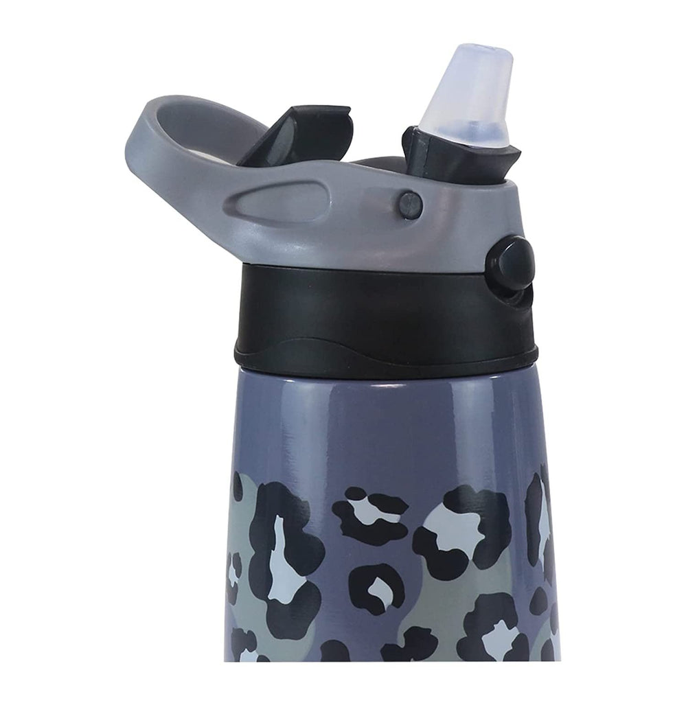 Smily Kiddos Insulated water bottle 450ml - leopard Print Grey | Crossword.in