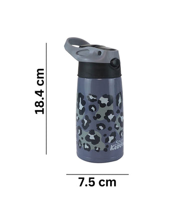imagSmily Kiddos Insulated water bottle 450ml - leopard Print Grey