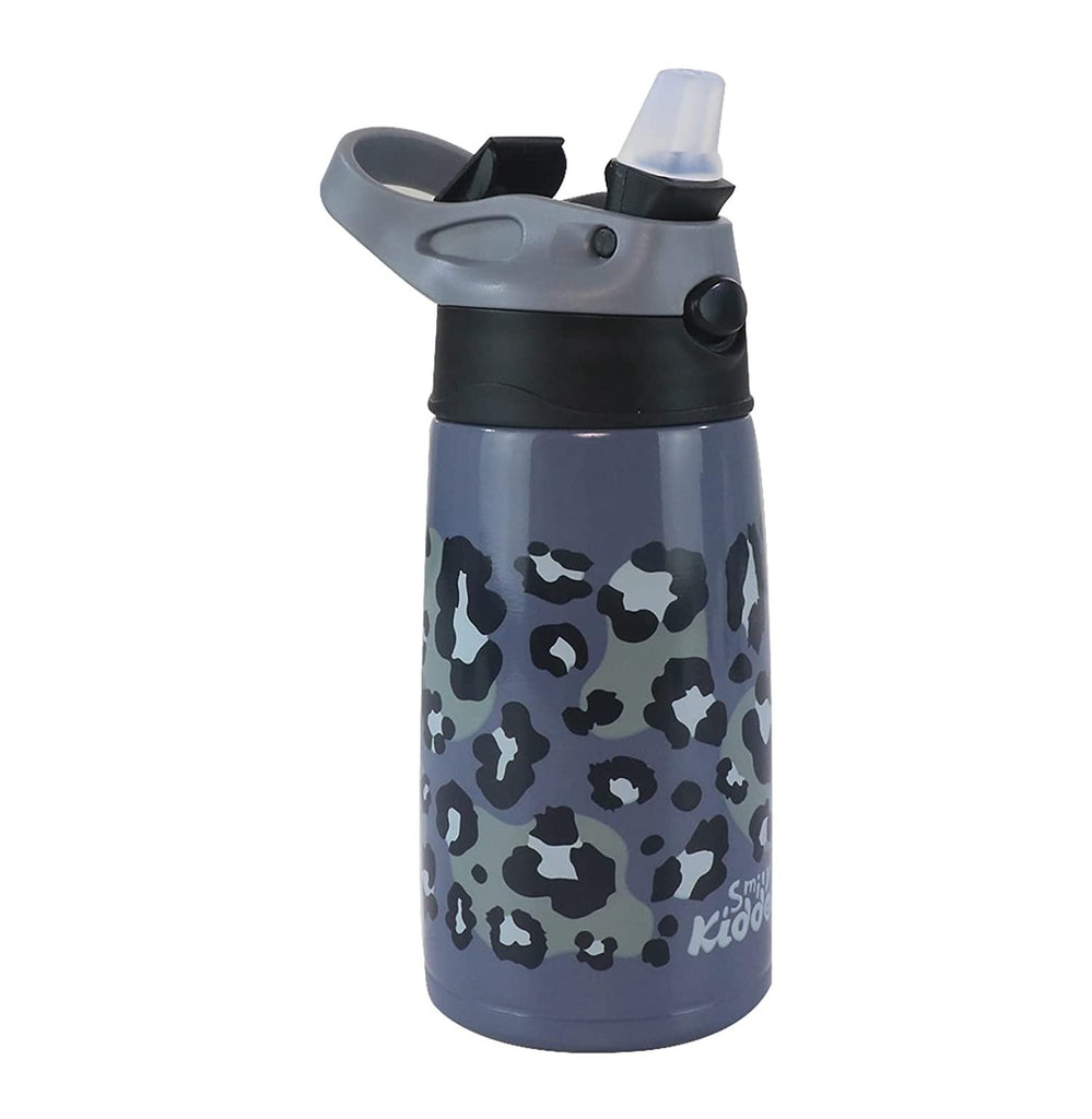 Smily Kiddos Insulated water bottle 450ml - leopard Print Grey | Crossword.in