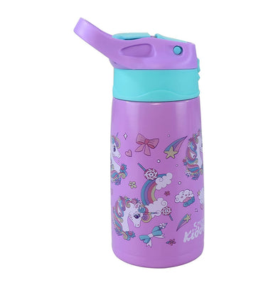 imagSmily Kiddos Insulated water bottle 450ml - unicorn theme Purple