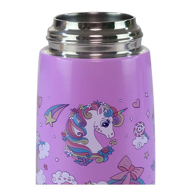 imagSmily Kiddos Insulated water bottle 450ml - unicorn theme Purple