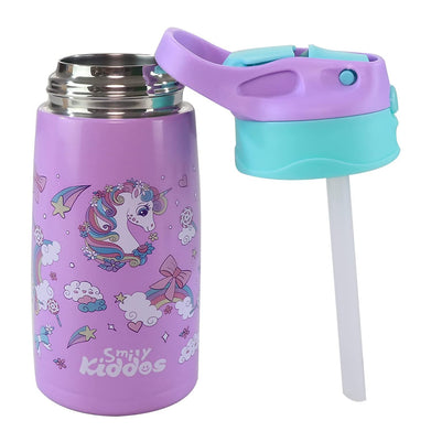 imagSmily Kiddos Insulated water bottle 450ml - unicorn theme Purple