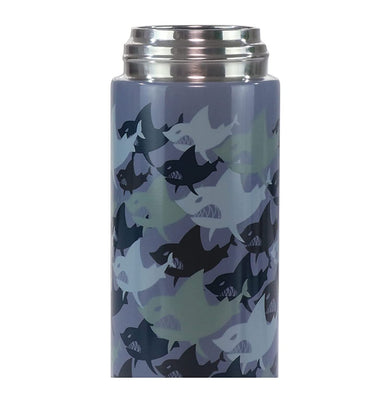 imagSmily Kiddos Insulated water bottle 600ml - Shark Theme Grey
