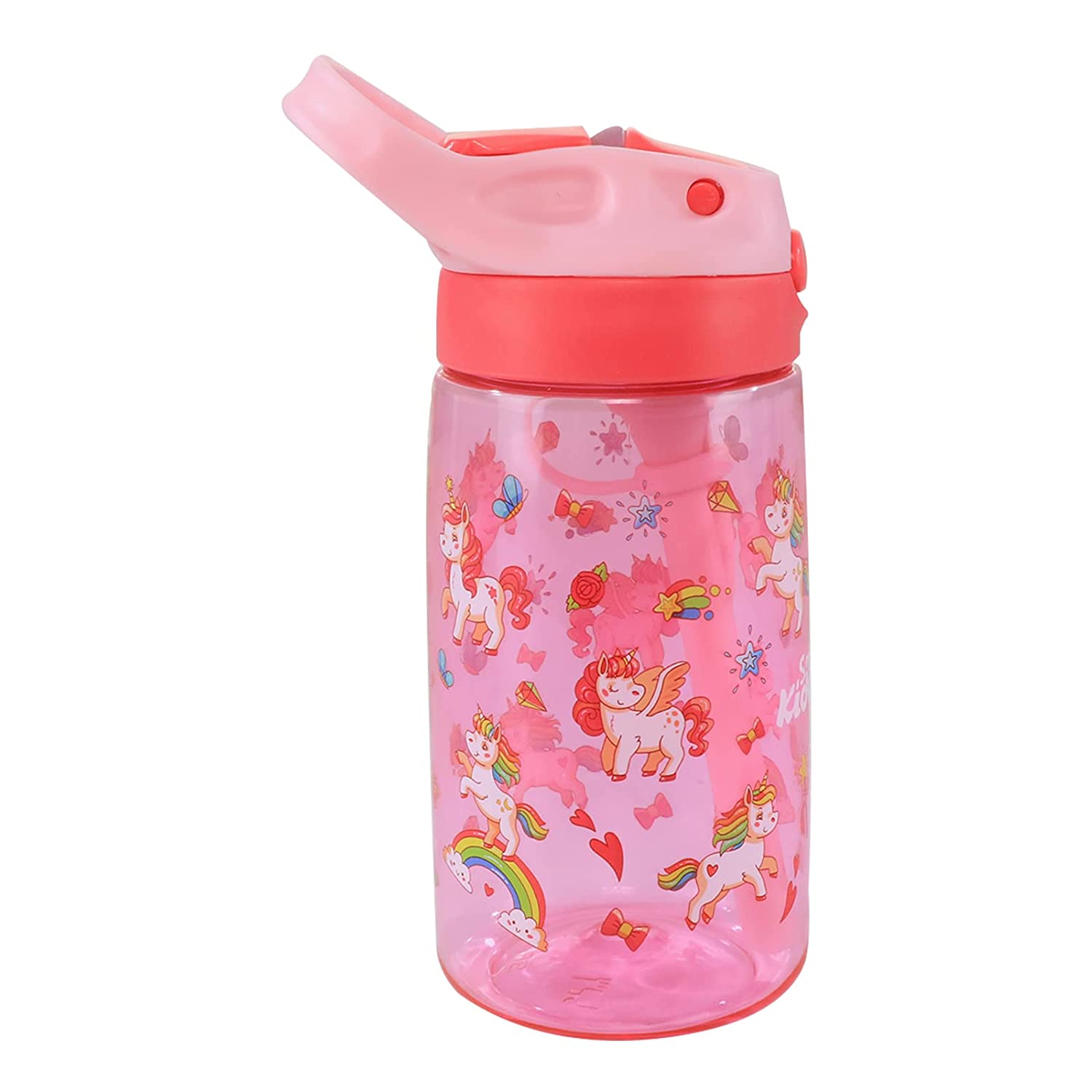 Smily Kiddos Pink Unicorn Sipper Bottle 450 Ml Hydration Made Fun!