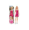imag6Barbie Doll 11.5 inches with Colorful Butterfly Logo Print Red Dress & Strappy Heels