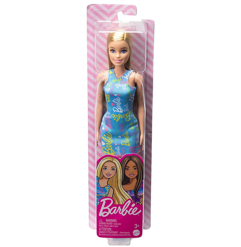 Barbie Dolls Wearing Logo Print Blue Dress - Crossword.in 
