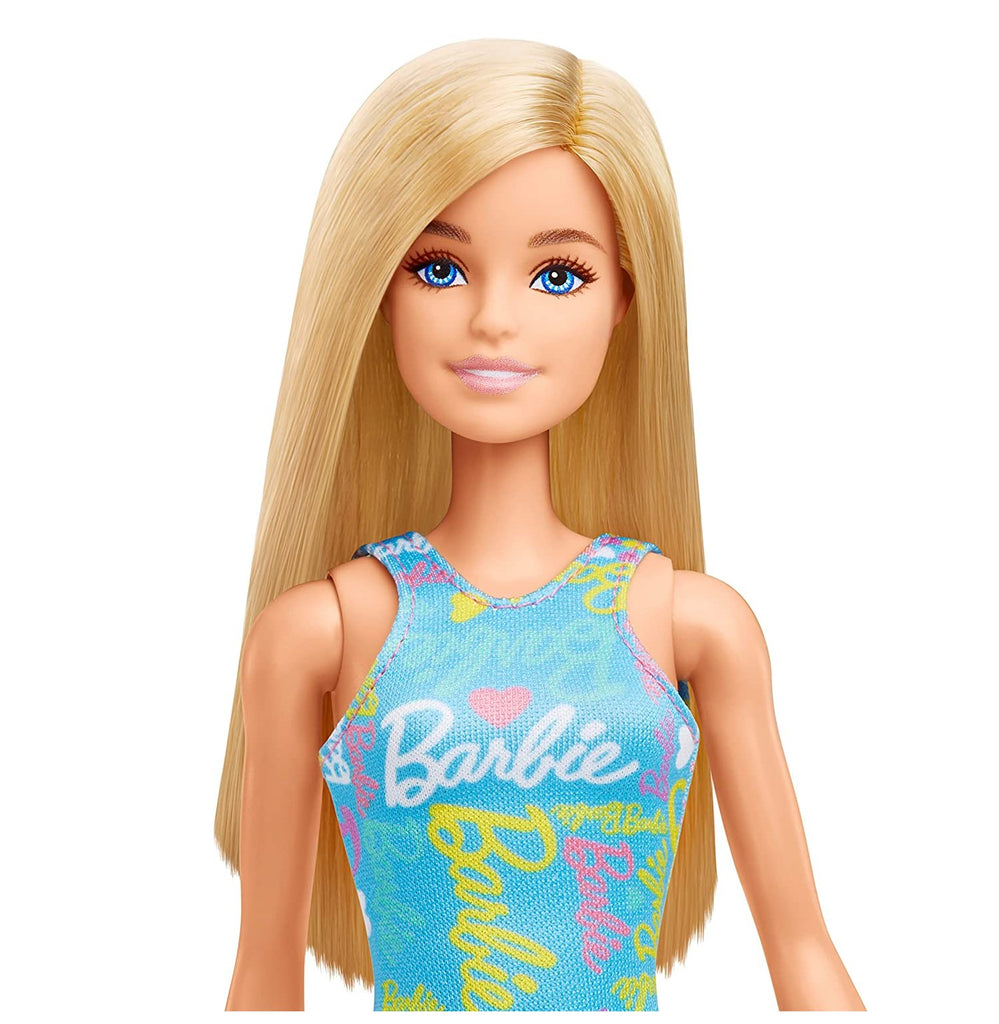 Barbie Dolls Wearing Logo Print Blue Dress - Crossword.in 