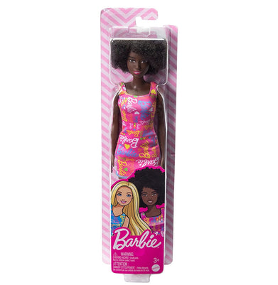 imagBarbie Dolls Wearing Logo Print Pink Dress
