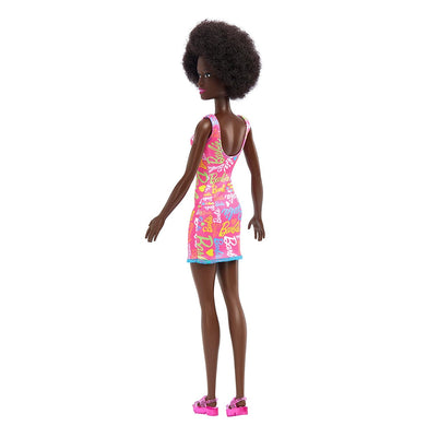imagBarbie Dolls Wearing Logo Print Pink Dress