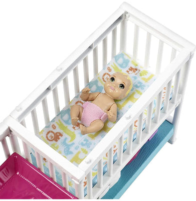imagBarbie Skipper Baby sitters Nap‘n'Nurture Nursery Dolls and Playset