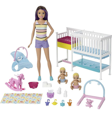 imagBarbie Skipper Baby sitters Nap‘n'Nurture Nursery Dolls and Playset