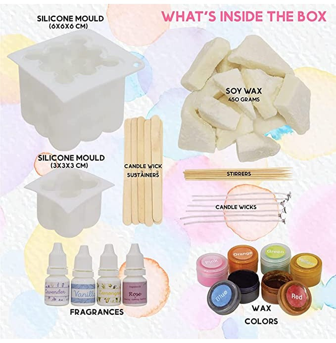 Bubble Candle Making Kit with Soy Wax, -ASNHC1217_B - Crossword.in 