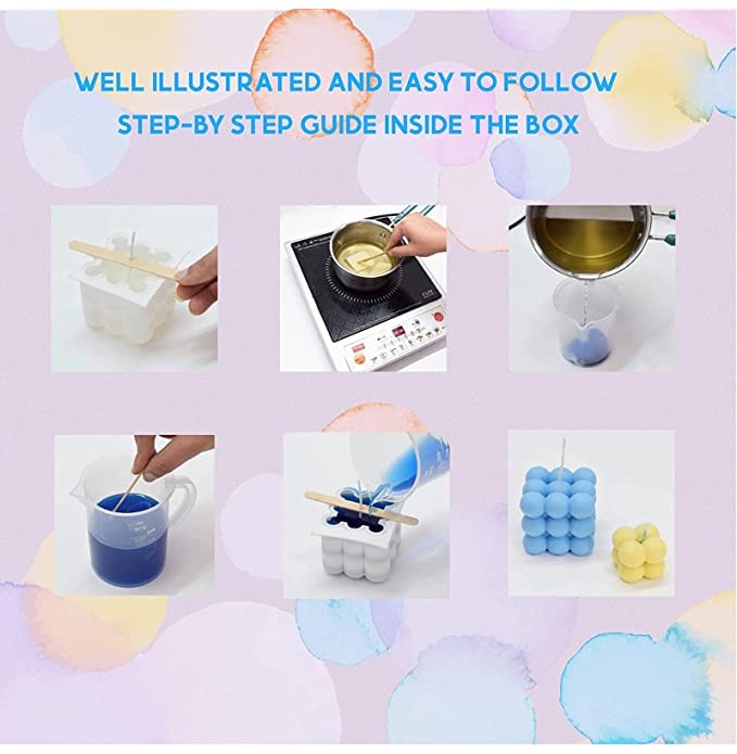 Bubble Candle Making Kit with Soy Wax, -ASNHC1217_B - Crossword.in 