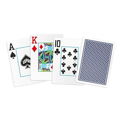 imagCopag World Series of Poker 100% Plastic Playing Cards, Poker Size, Ju0mbo Index, Red & Blue