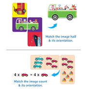 image //www.c...Eduketive Sequence 2 in 1 Puzzle - Animals on The Wheels - Double Sided Educational 30 Pieces Puzzle - Image & Count Matching Kids Age 3-9 Years Old