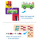 imag5Eduketive Sequence 2 in 1 Puzzle - Animals on The Wheels - Double Sided Educational 30 Pieces Puzzle - Image & Count Matching Kids Age 3-9 Years Old