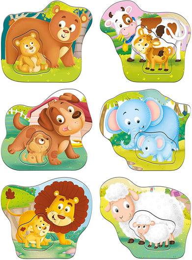 imagFrank Animals And Babies Early Puzzles 0-2 Years, 10%OFF, 3-5 Years, Beyond Books, Blocks & Construction, BOOKS5, Frank, Frank Animals And Babies 6 Puzz.Set 32902, Non Discounted Products, Puzzles, Teen, Toys & Games crossword.in