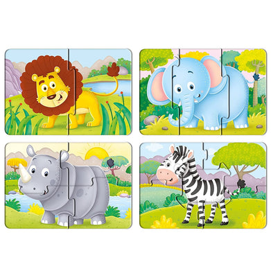 imagFrank Animals Early Puzzles Safari Adventures Set Of 4 0-2 Years, 10%OFF, 3-5 Years, Beyond Books, Blocks & Construction, BOOKS5, Frank, Frank Safari Adventures 4 Puzzles Set 32903, Non Discounted Products, Puzzles, Teen, Toys & Games crossword.in