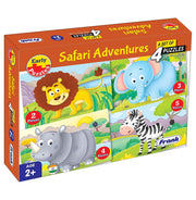 imagFrank Animals Early Puzzles Safari Adventures Set Of 4 0-2 Years, 10%OFF, 3-5 Years, Beyond Books, Blocks & Construction, BOOKS5, Frank, Frank Safari Adventures 4 Puzzles Set 32903, Non Discounted Products, Puzzles, Teen, Toys & Games crossword.in