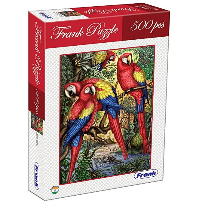Frank Macaw Parrots 500-Piece Jigsaw Puzzle – Colorful Creative Challenge