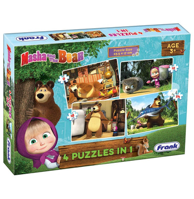imagFrank Masha The Bear 4 In 1 Puzzle