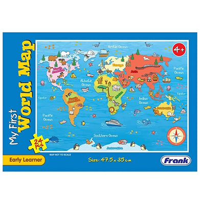 imagFrank My First World Map 24Pcs Puzzle